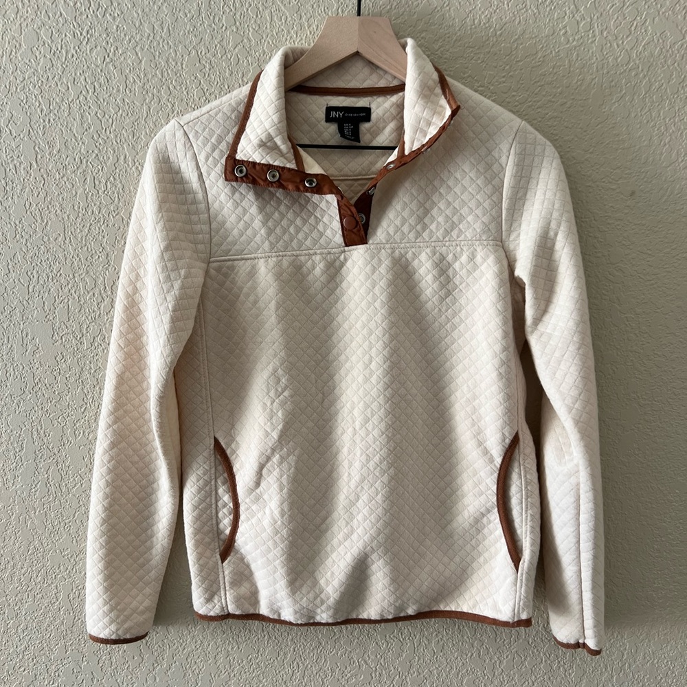 Jones New York Quilted Pullover Size S